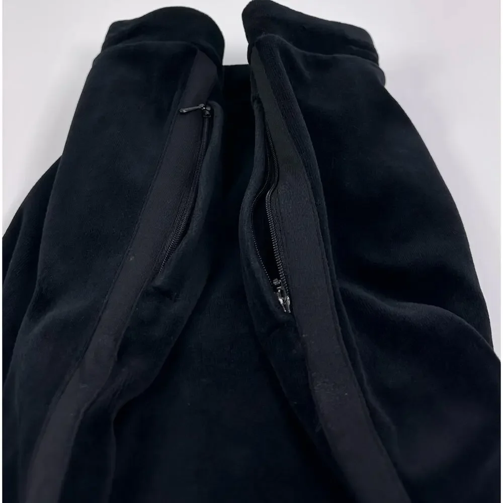 Lauren Active Ralph Lauren Black Velvet Active Track Pants Size Medium